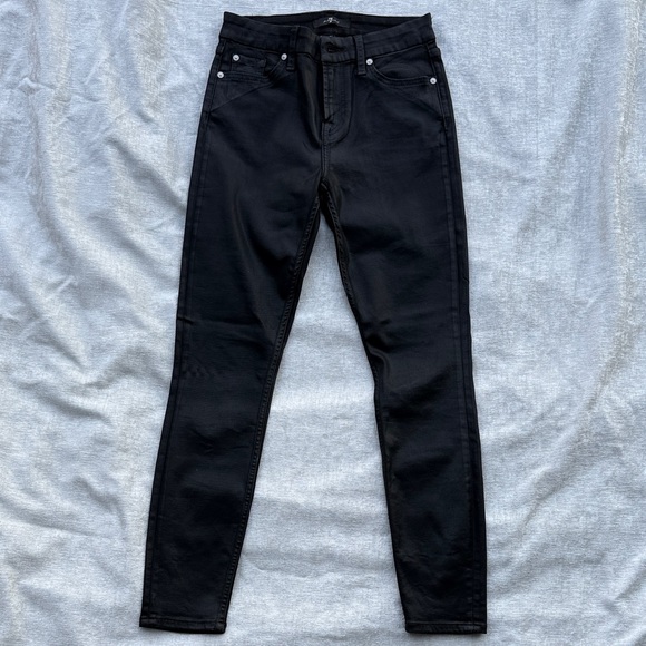 7 For All Mankind Denim - 7 For All Mankind Black Skinny Jeans